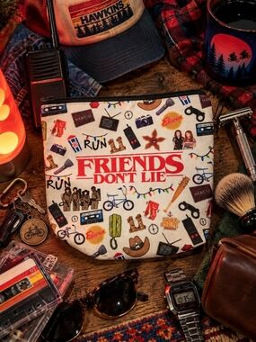 Stranger Things Friends Don’t Lie Pouch | Neo Nostalgia 80s Retro Fandom